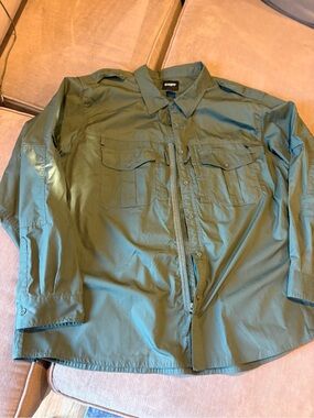 CQR Tactical Shirt Mens 3XL Olive Green Excellent Ripstop Long Sleeve Military
